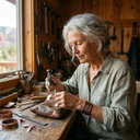 Janets Furrow Copper Bracelet