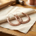 Janets Ember Copper Earrings