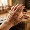 Janets Flow Copper Hand Spiral