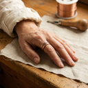 Janets Grid Copper Ring