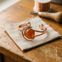 Janets Sphere Orange Copper Bracelet