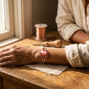 Janets Sphere Pink Copper Bracelet