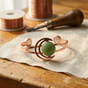 Janets Sphere Green Copper Bracelet