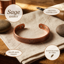 Janets Sage Copper Bracelet