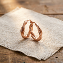 Janets Wren Copper Hoop Earrings