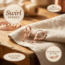 Janets Swirl Copper Earrings