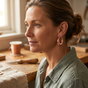 Janets Marl Copper Earrings