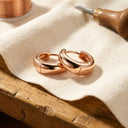 Janets Linnet Copper Hoop Earrings